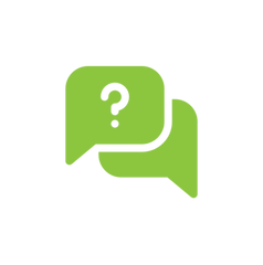 Sprechblasen mit einem Fragezeichen